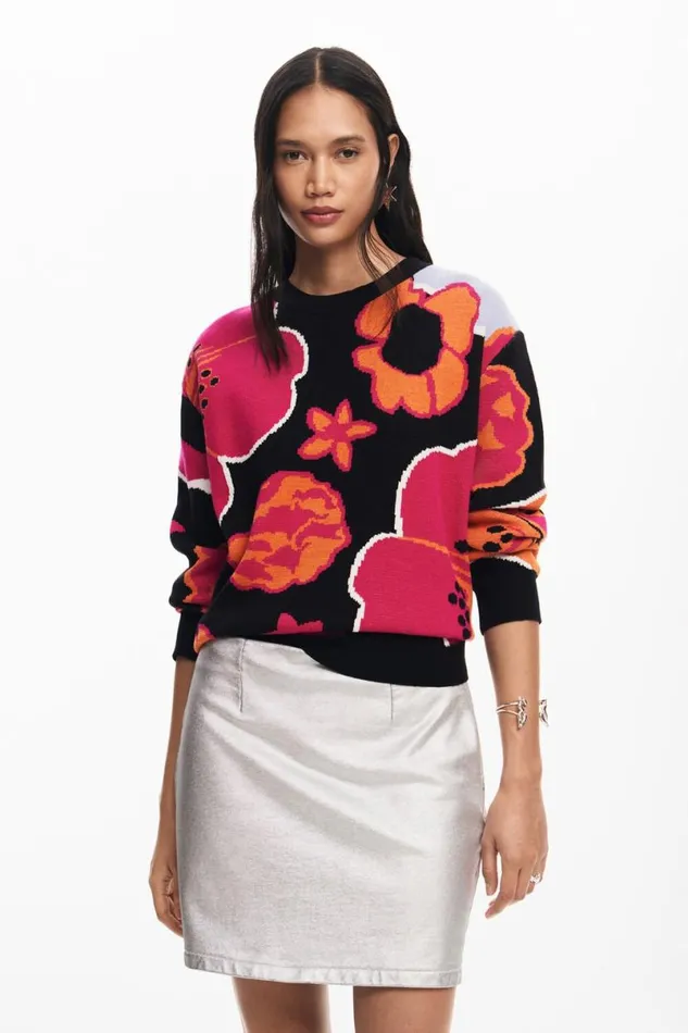Women Jumpers Desigual Floral Sweater