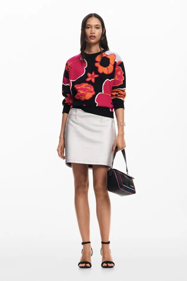 Women Jumpers Desigual Floral Sweater