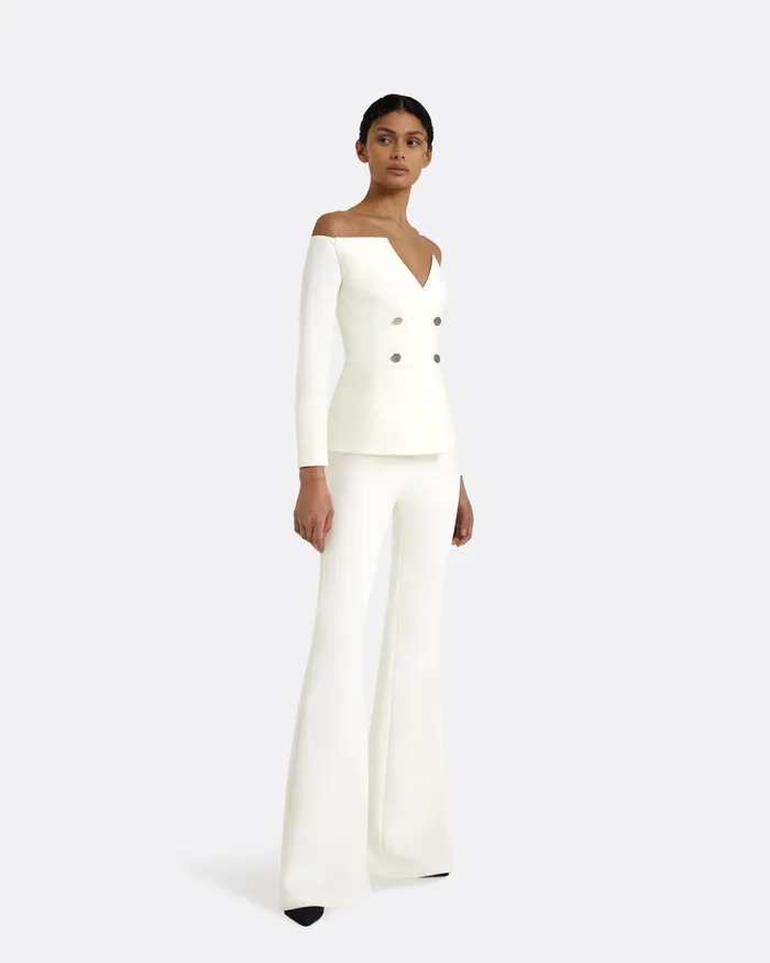 Women Kamile Ivory Jacket Ivory Bridal Safiyaa