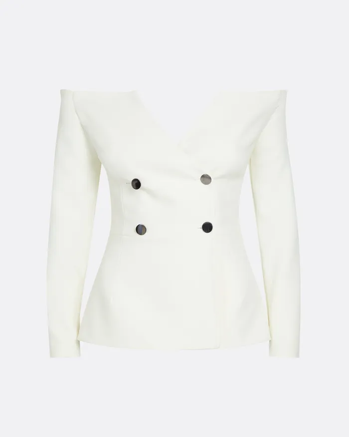 Women Kamile Ivory Jacket Ivory Bridal Safiyaa
