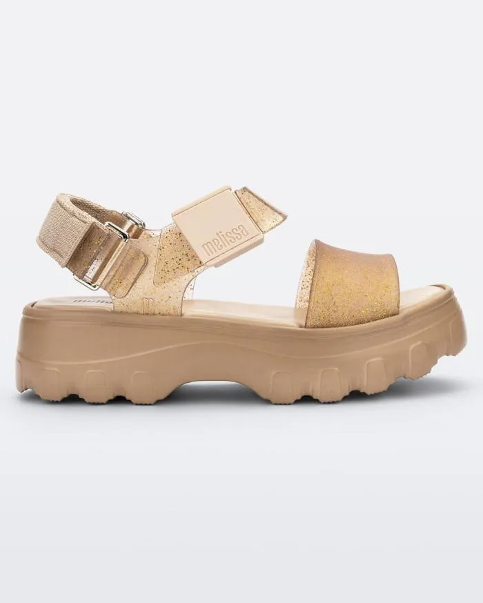 Women Kick Off Sandal Beigegold Melissa Platforms