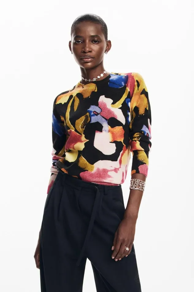 WomenKids Jumpers Desigual Arty Flower Sweater