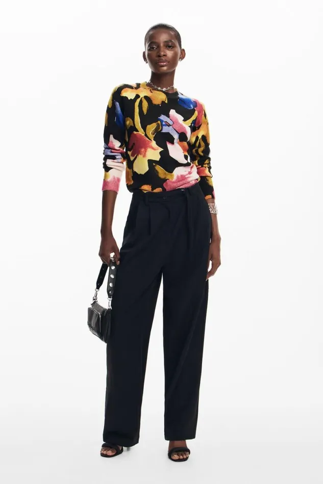 WomenKids Jumpers Desigual Arty Flower Sweater