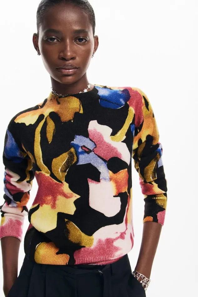 WomenKids Jumpers Desigual Arty Flower Sweater