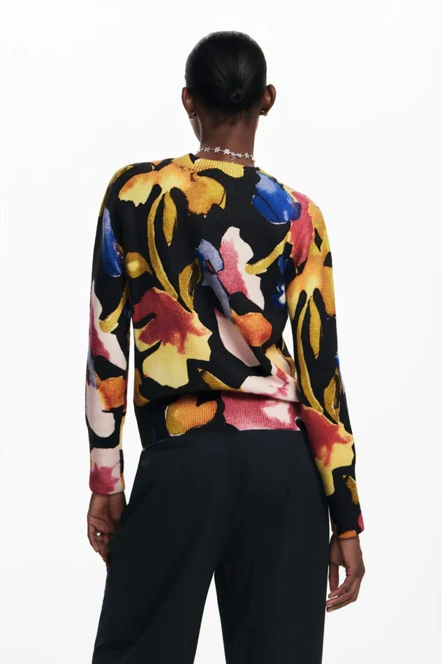 WomenKids Jumpers Desigual Arty Flower Sweater