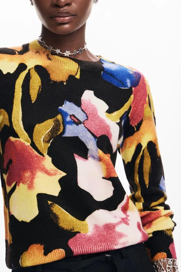 WomenKids Jumpers Desigual Arty Flower Sweater