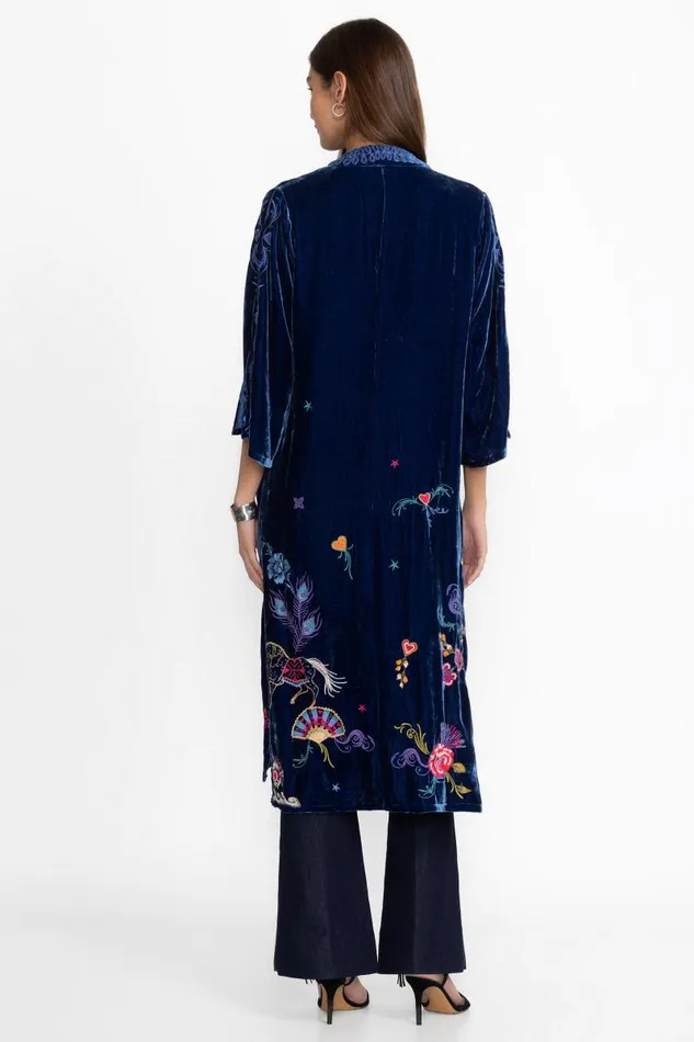 Women Kimonos Johnny Was VELVET BUTTON FRONT KIMONO Bellwether