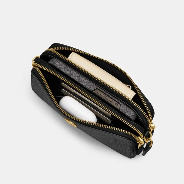 Women Kira Crossbody Brassblack Coach Crossbody Wallets