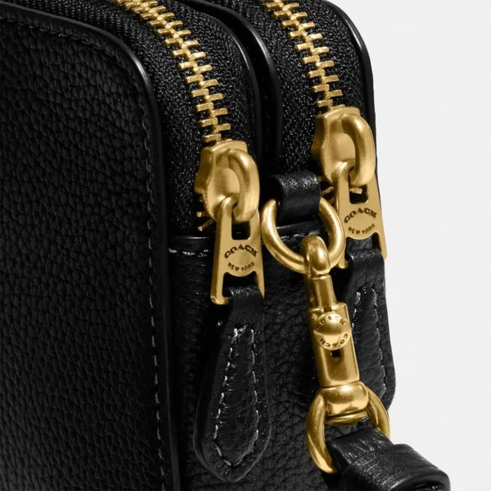 Women Kira Crossbody Brassblack Coach Crossbody Wallets
