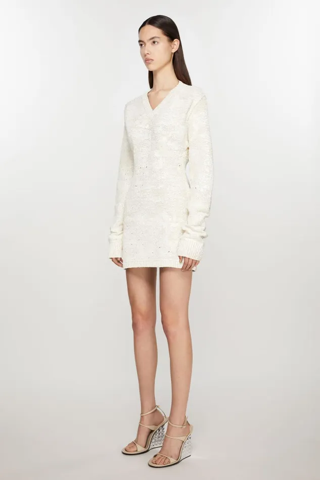 Women Knit Dress Off White Acne Studios Dresses