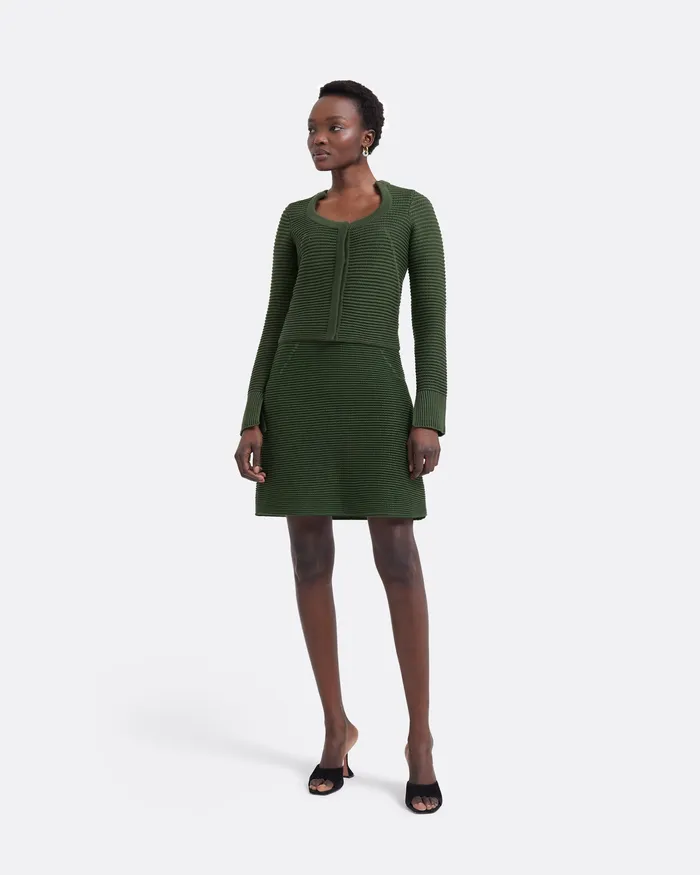Women Knitwear Safiyaa Karlotta Olive Crochet Jacket Olive
