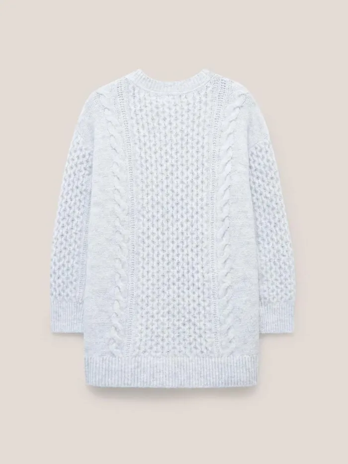 Women KNITWEAR White Stuff BIRCH TUNIC Mid Grey Women KNITWEAR White Stuff BIRCH TUNIC Mid Grey