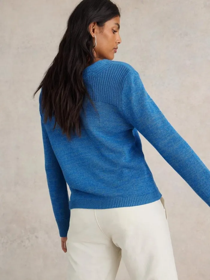 Women KNITWEAR White Stuff HEATHER JUMPER Mid Blue