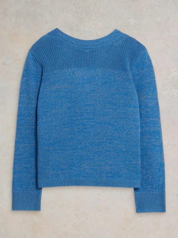 Women KNITWEAR White Stuff HEATHER JUMPER Mid Blue
