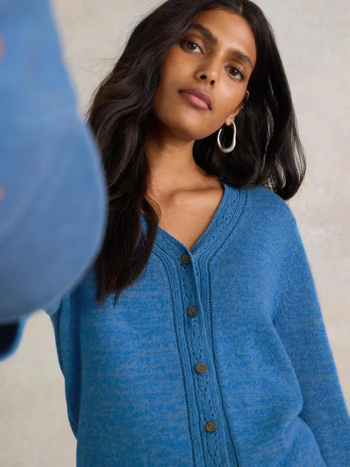 Women KNITWEAR White Stuff HEATHER JUMPER Mid Blue
