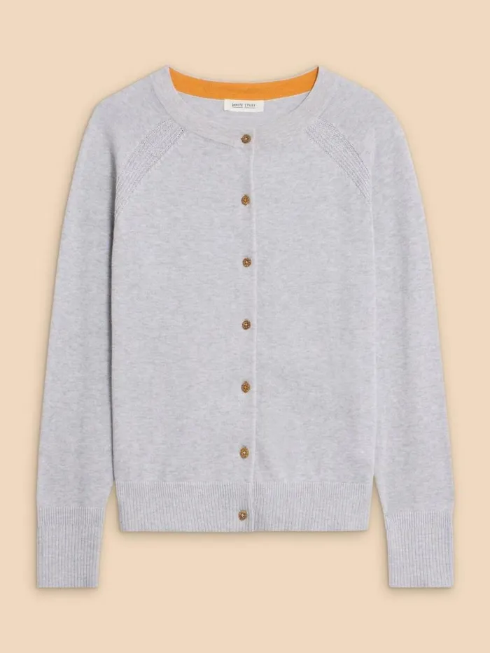 Women KNITWEAR White Stuff LULU CARDI Grey Marl Women KNITWEAR White Stuff LULU CARDI Grey Marl