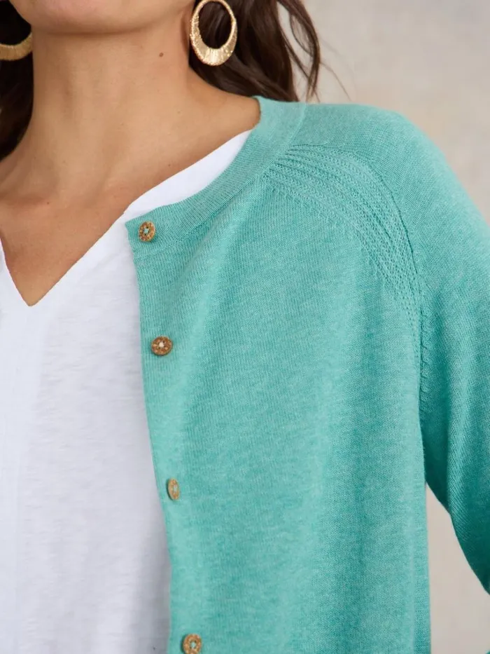 Women KNITWEAR White Stuff LULU KNIT CARDI Mid Teal