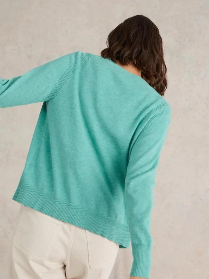 Women KNITWEAR White Stuff LULU KNIT CARDI Mid Teal