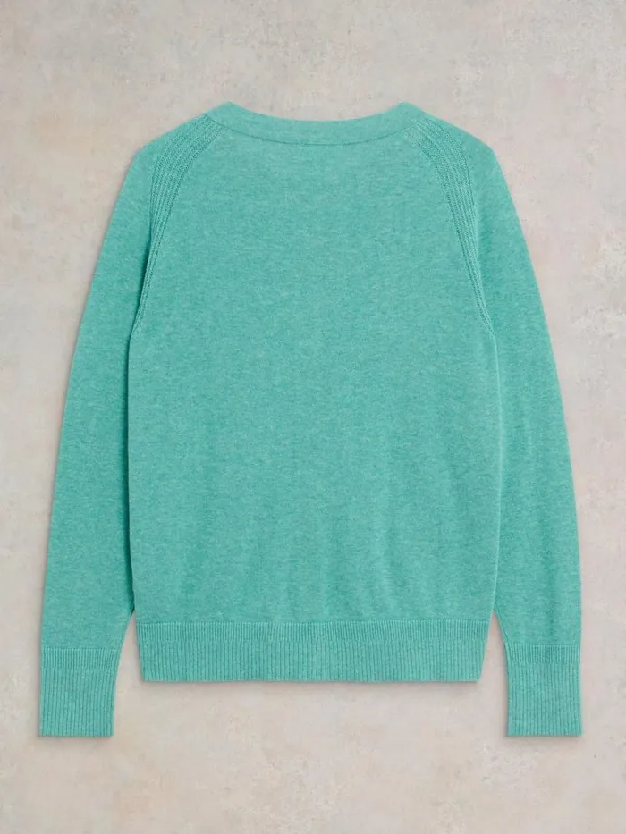 Women KNITWEAR White Stuff LULU KNIT CARDI Mid Teal
