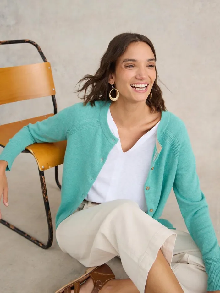 Women KNITWEAR White Stuff LULU KNIT CARDI Mid Teal