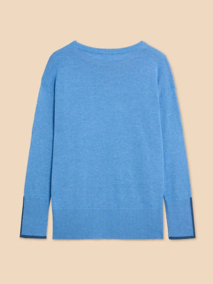 Women KNITWEAR White Stuff OLIVE CREW JUMPER Chambray Blue Women KNITWEAR White Stuff OLIVE CREW JUMPER Chambray Blue
