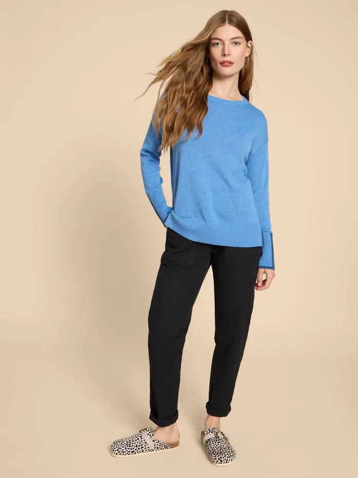 Women KNITWEAR White Stuff OLIVE CREW JUMPER Chambray Blue Women KNITWEAR White Stuff OLIVE CREW JUMPER Chambray Blue