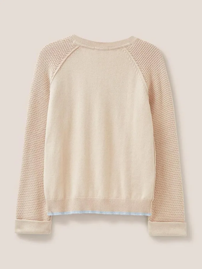 Women KNITWEAR White Stuff TYNE CREW NECK JUMPER Light Natural Women KNITWEAR White Stuff TYNE CREW NECK JUMPER Light Natural