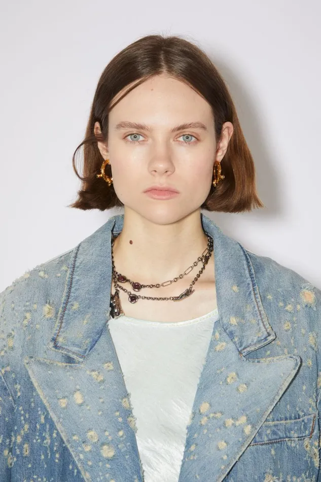 Women Knot Earrings Gold Acne Studios Jewellery