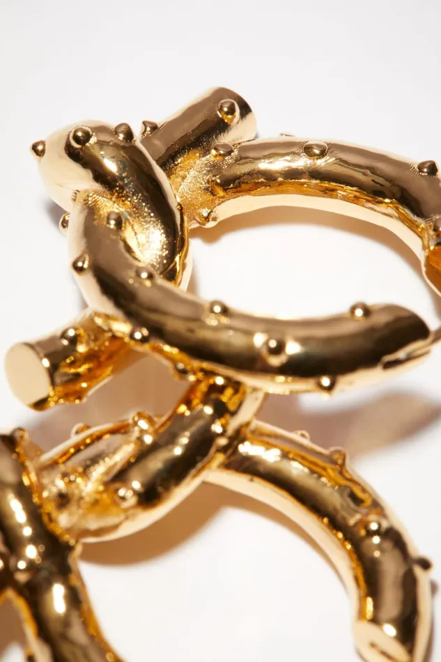 Women Knot Earrings Gold Acne Studios Jewellery