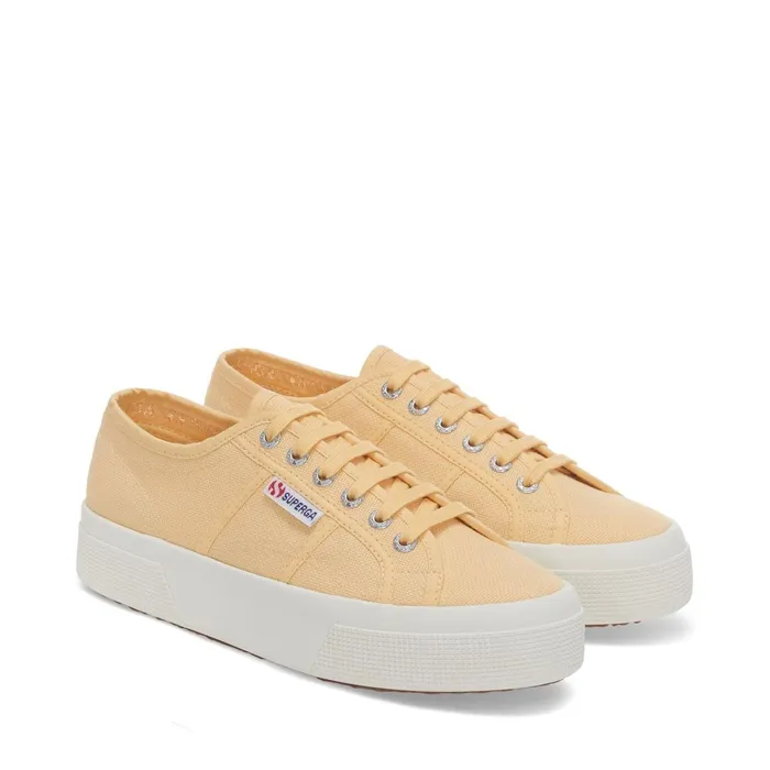 Women Lady Shoes Unisex 2740 PLATFORM Wedge YELLOW LTFAVORIO Superga Platform