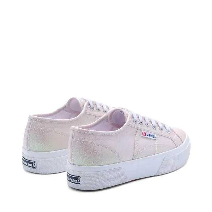 Women Lady Shoes Woman 2740 PLATFORM LAME Wedge BEIGE LT IRIDESCENT Superga Platform