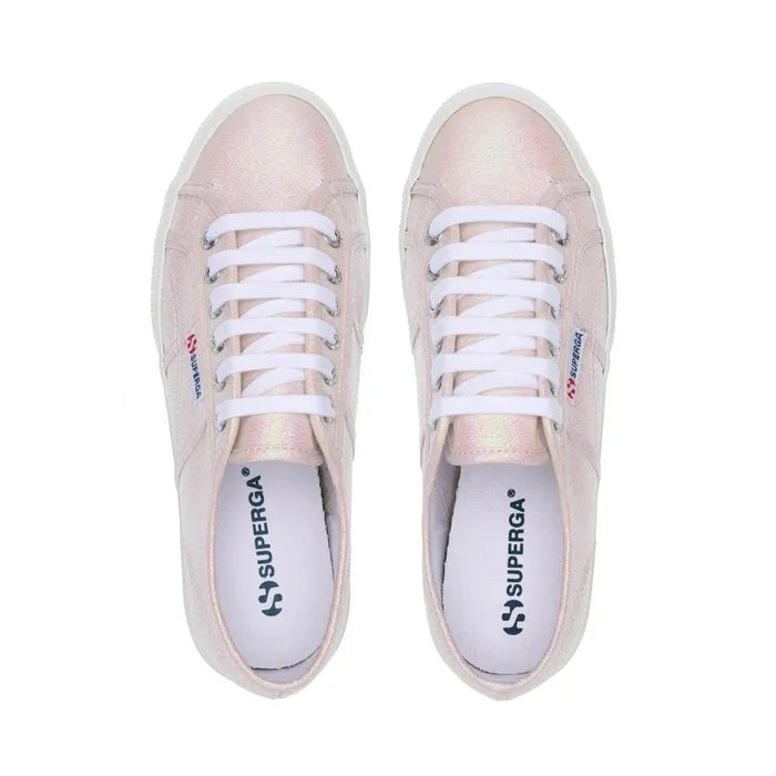 Women Lady Shoes Woman 2740 PLATFORM LAME Wedge BEIGE LT IRIDESCENT Superga Platform
