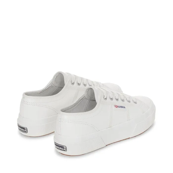 Women Lady Shoes Woman 2740 PLATFORM TUMBLED LEATHER Wedge WHITE Superga Platform