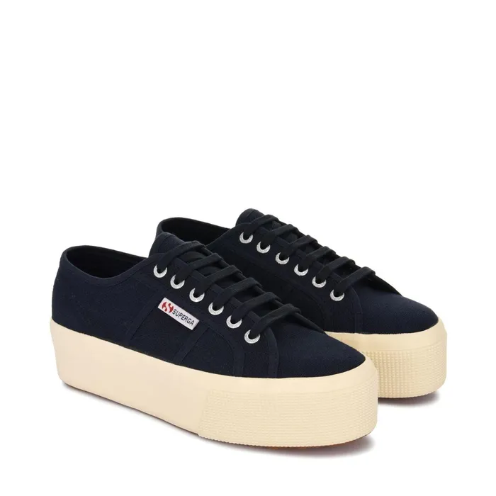 Women Lady Shoes Woman 2790 PLATFORM Wedge BLUE NAVY Superga Platform