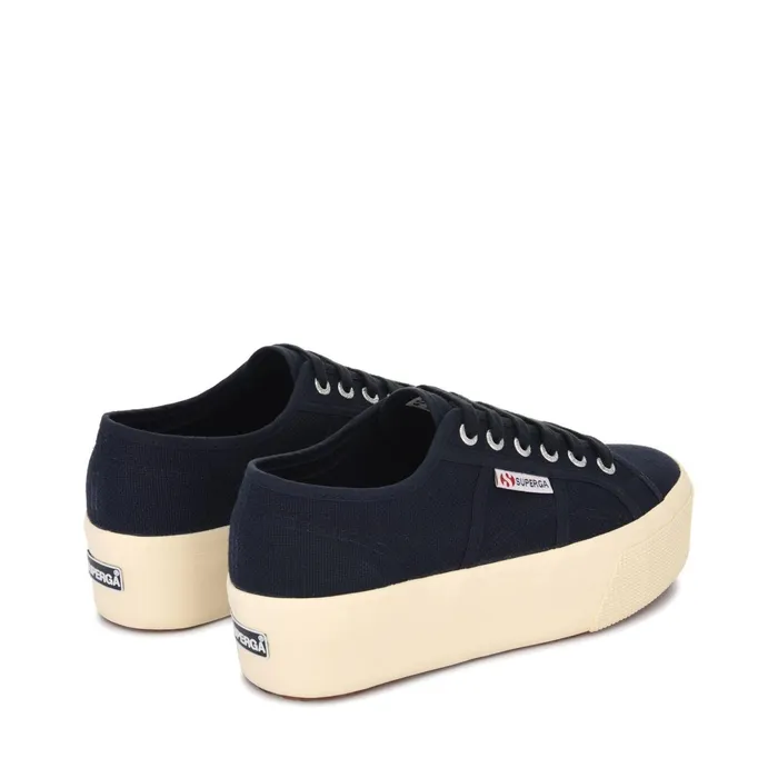 Women Lady Shoes Woman 2790 PLATFORM Wedge BLUE NAVY Superga Platform