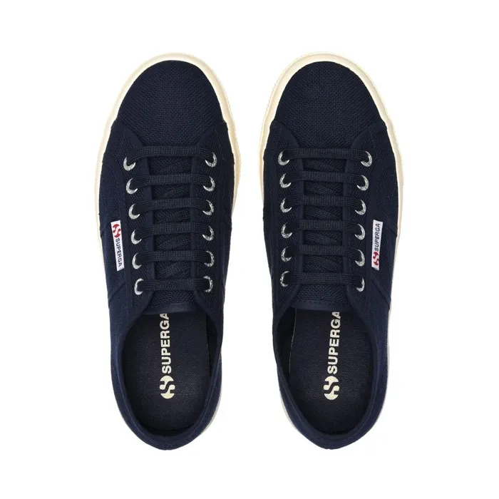 Women Lady Shoes Woman 2790 PLATFORM Wedge BLUE NAVY Superga Platform