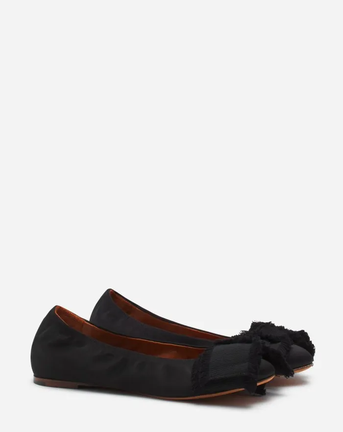 Women Lanvin Ballerinas Ballerina Flat With A Satin Bow Black Women Lanvin Ballerinas Ballerina Flat With A Satin Bow Black