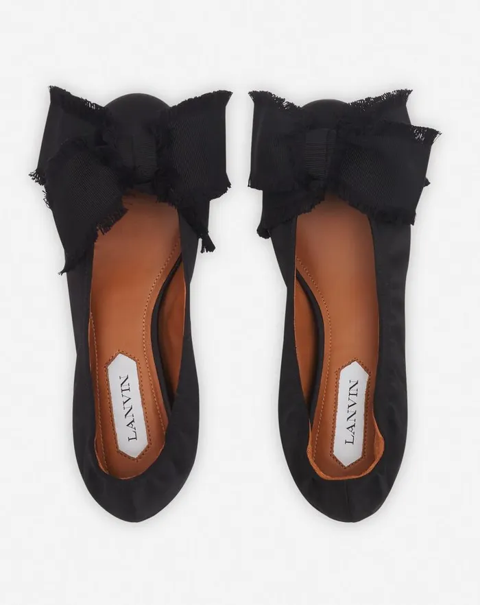 Women Lanvin Ballerinas Ballerina Flat With A Satin Bow Black Women Lanvin Ballerinas Ballerina Flat With A Satin Bow Black