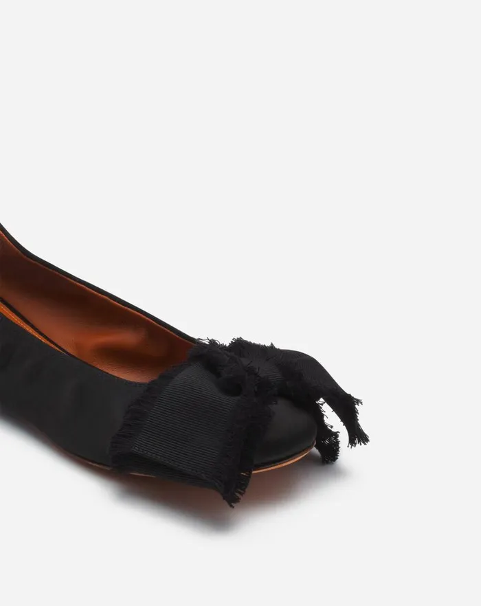 Women Lanvin Ballerinas Ballerina Flat With A Satin Bow Black Women Lanvin Ballerinas Ballerina Flat With A Satin Bow Black