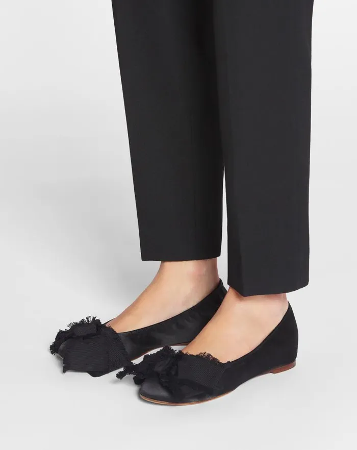 Women Lanvin Ballerinas Ballerina Flat With A Satin Bow Black Women Lanvin Ballerinas Ballerina Flat With A Satin Bow Black