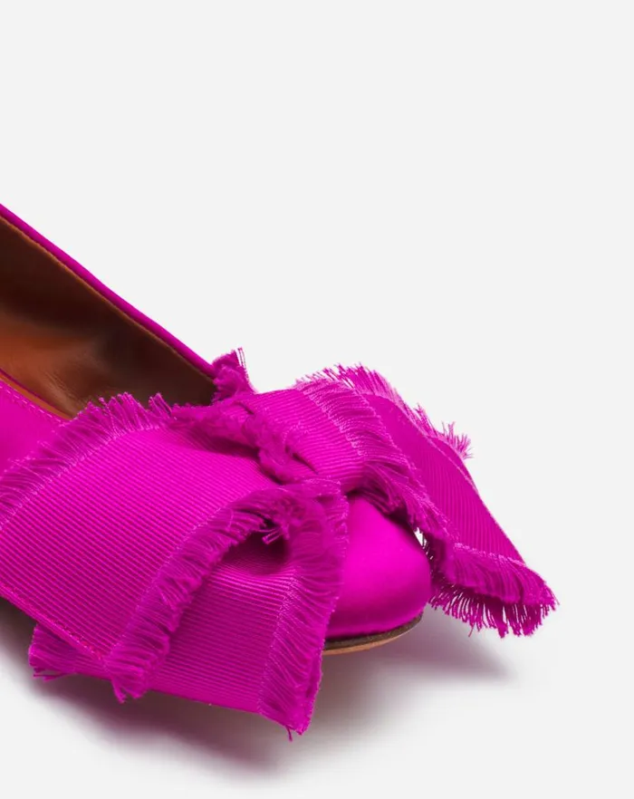 Women Lanvin Ballerinas Ballerina Flat With A Satin Bow Fuchsia