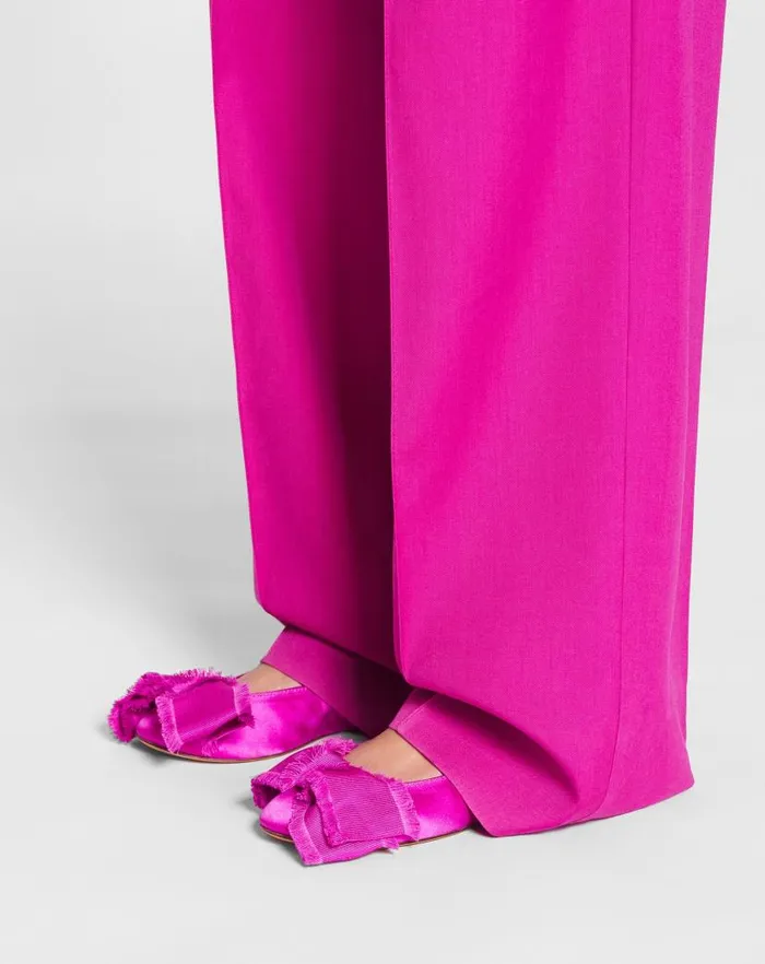 Women Lanvin Ballerinas Ballerina Flat With A Satin Bow Fuchsia