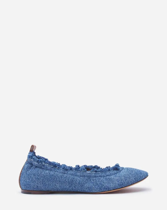 Women Lanvin Ballerinas The Ballerina Flat In Denim Denim Blue