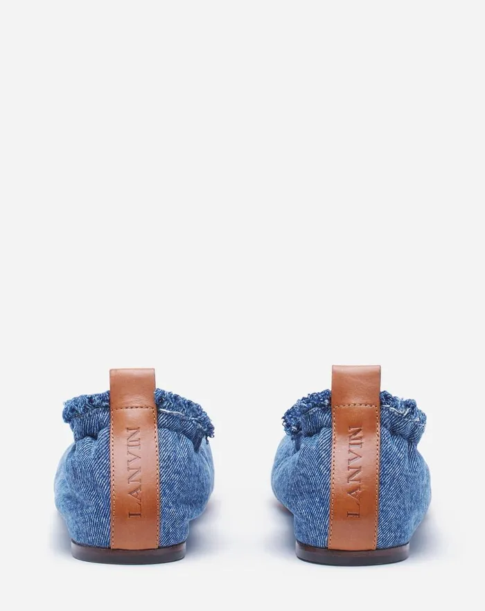 Women Lanvin Ballerinas The Ballerina Flat In Denim Denim Blue