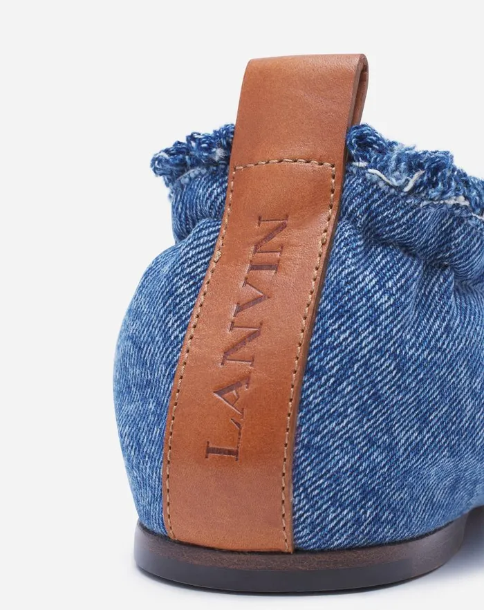 Women Lanvin Ballerinas The Ballerina Flat In Denim Denim Blue