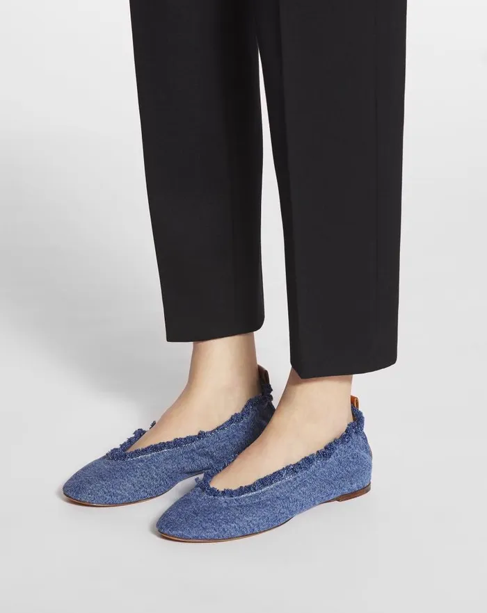 Women Lanvin Ballerinas The Ballerina Flat In Denim Denim Blue