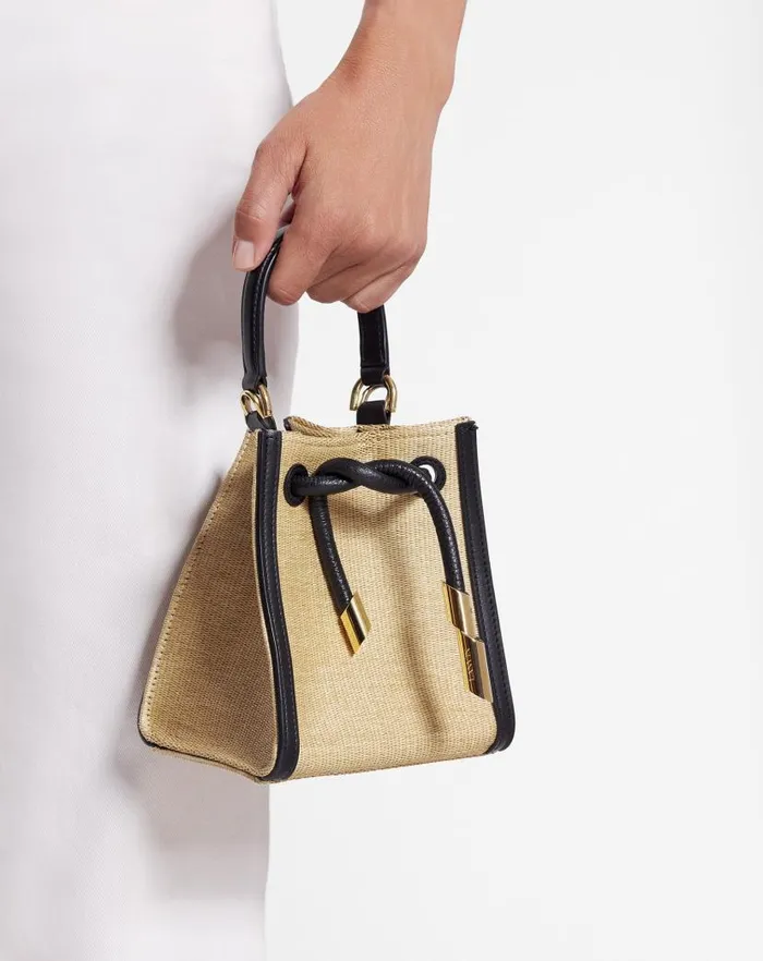 Women Lanvin Crossbody Bags and Shoulder Bags Sequence Hobo Nano Raffia Bag Naturalblack Women Lanvin Crossbody Bags and Shoulder Bags Sequence Hobo Nano Raffia Bag Naturalblack