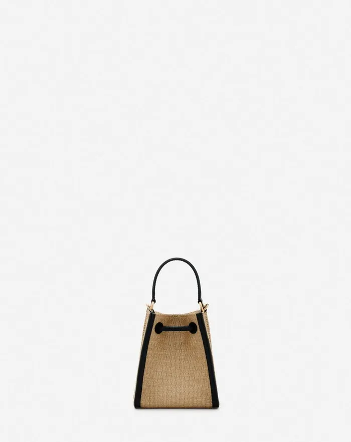 Women Lanvin Crossbody Bags and Shoulder Bags Sequence Hobo Nano Raffia Bag Naturalblack Women Lanvin Crossbody Bags and Shoulder Bags Sequence Hobo Nano Raffia Bag Naturalblack