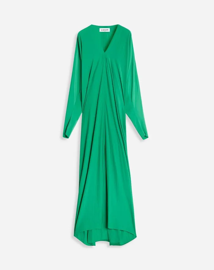 Women Lanvin Dresses Caftan Dress Emerald Green
