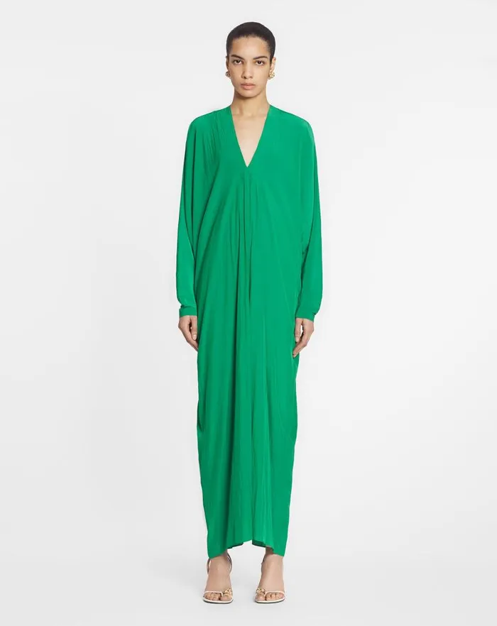 Women Lanvin Dresses Caftan Dress Emerald Green